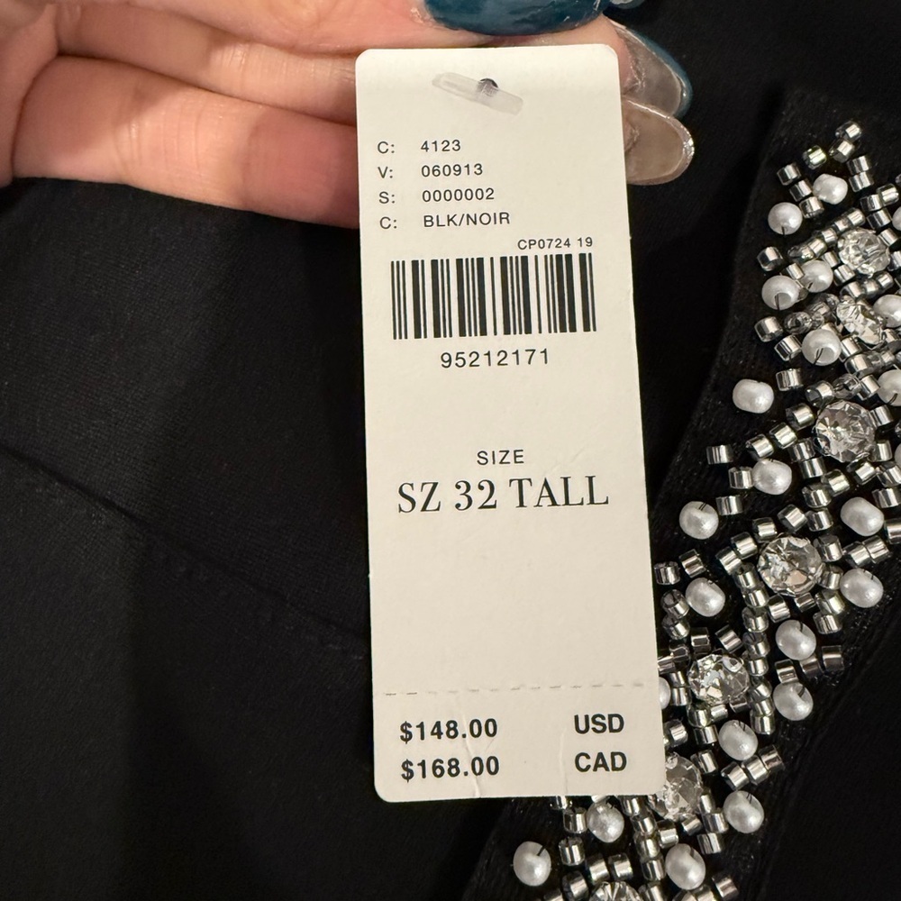 🔥NWT Anthropologie Maeve Women’s Black Pants Wide Leg Sz 32T🔥 - Picture 4 of 10